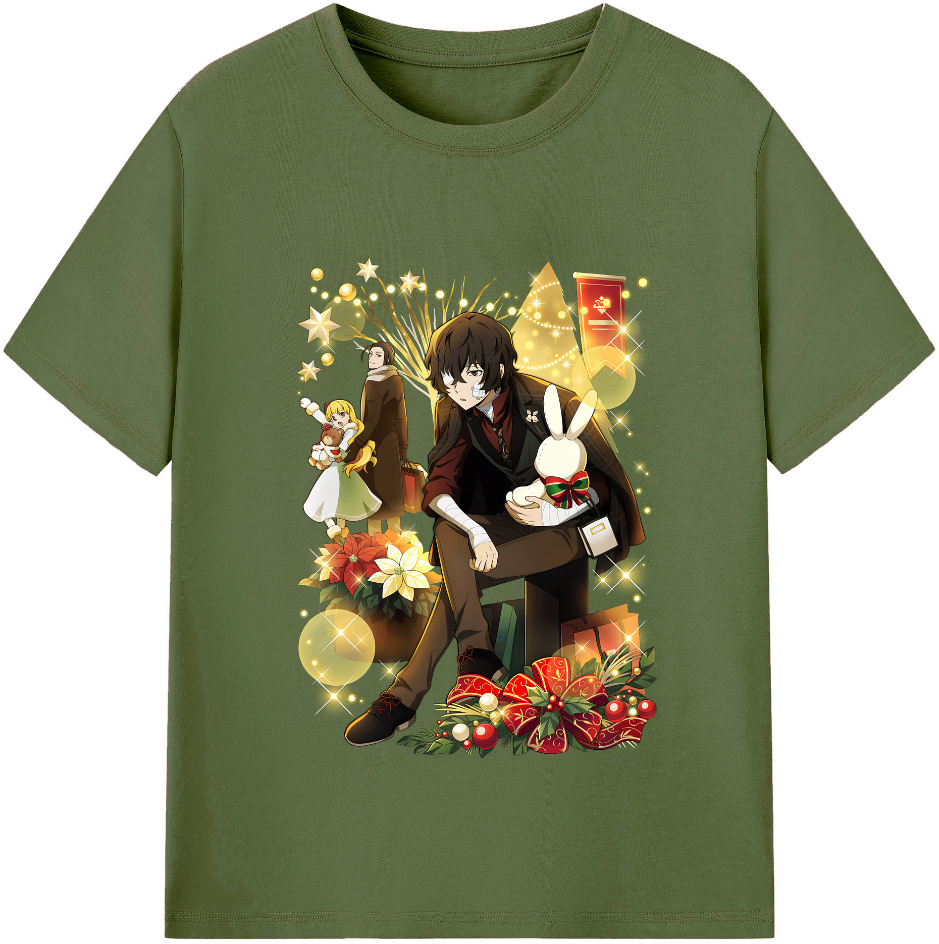 （画像用） 文豪ストレイドッグス Bungo Stray Dogs 綿100％半袖Tシャツ（フロントプリント）